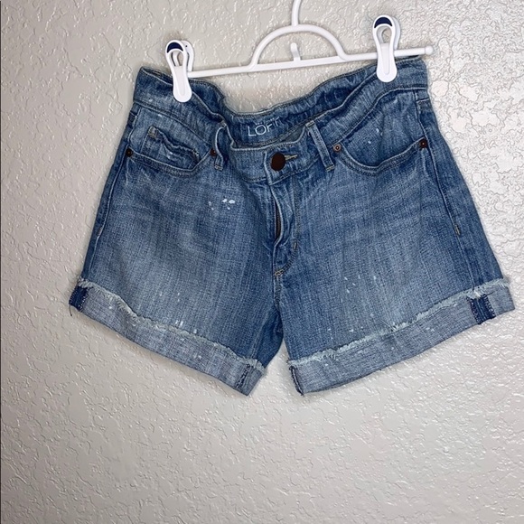 Ann Taylor LOFT Denim paint splattered shorts - Picture 1 of 6